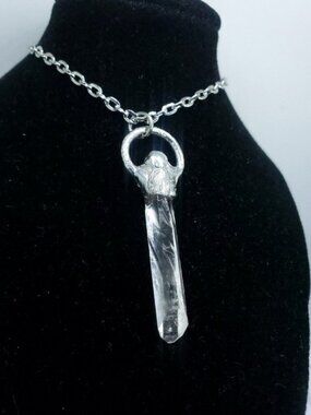 Quartz crystal necklace
